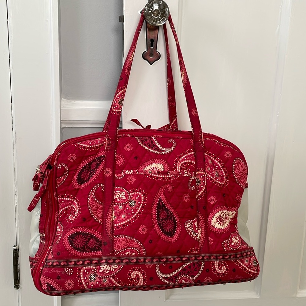 Vera Bradley Red Paisley Dog Carrier/Handbag